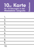 Wiesbadener Salzgrotte eine 10er Eintrittskarte für Erwachsene